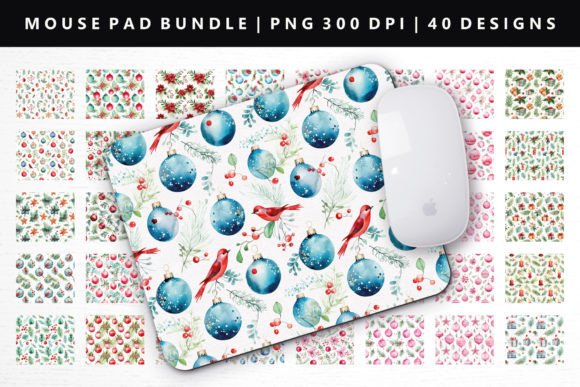 Christmas Mouse Pad Sublimation: Fresh Illustrations