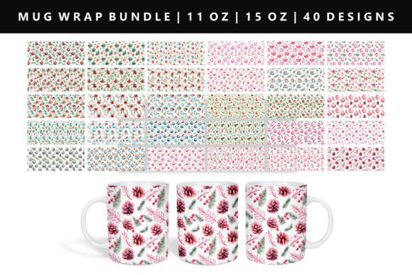 Christmas Mug Sublimation PNG: Festive Illustrations