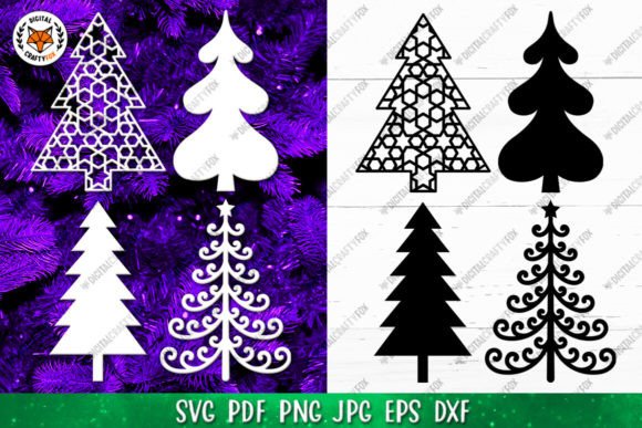 Christmas Tree Paper Cut File SVG for Modern Illustrations