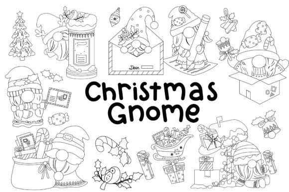 Cute Christmas Gnome Clipart: Fresh Illustrations