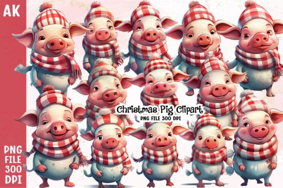 Review: Christmas Pig Sublimation Clipart for Embroidery