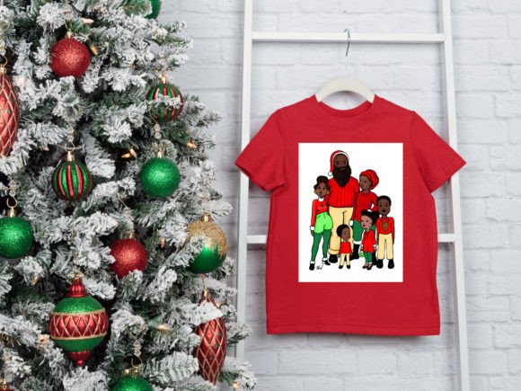 Santa Family Christmas Black Png Jpg: Holiday Illustrations