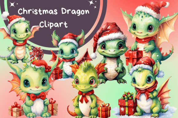 Watercolor Christmas Dragon Clipart: A Seller's Review